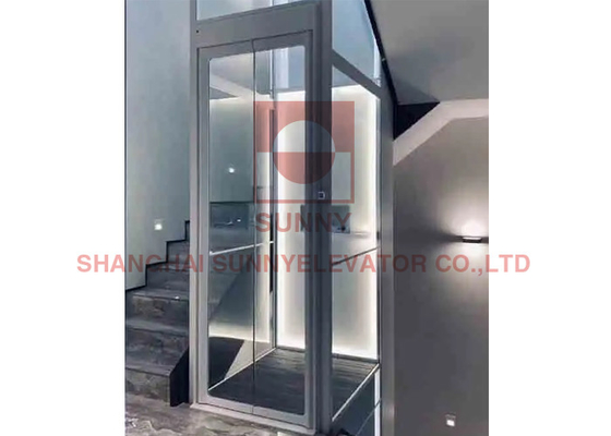 Elevación residencial hidráulica de 3 elevadores caseros residenciales interiores del piso pequeños con recinto
