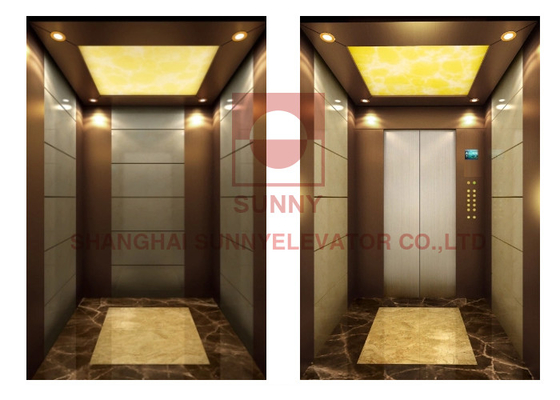 elevador casero del pasajero de lujo de la decoración 1.5m/S con control del monarca
