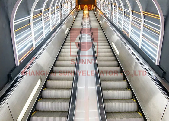 0.5m/S Escalera mecánica y pasarela móvil con sistema de ahorro de energía Acero inoxidable / Aluminio