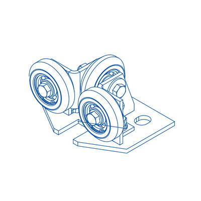Diámetro de rueda de 50 mm para guías de rodillos fijos, piezas de ascensor