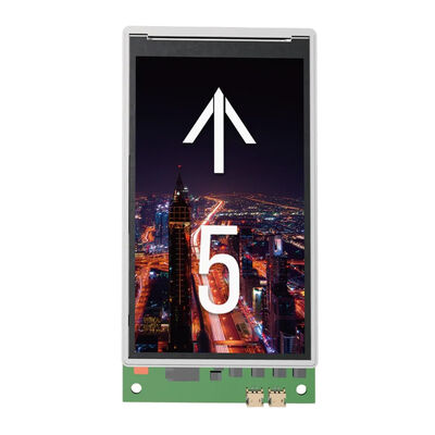 Pantalla multimedia de elevador de 5 pulgadas con resolución de 480px × 854px y fuente de alimentación de 18V DC ~ 36V DC