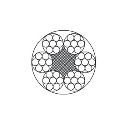 CHINA Cable de acero no galvanizado 6×9W+IWS, 12mm, Carga de rotura mínima 86.3 KN, Para cabrestante de pozo inclinado proveedor