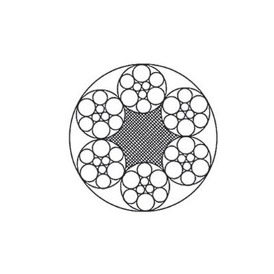 CHINA Cable de acero 6x7/6x9W, galvanizado o sin galvanizar, alma FC/IWS, 1.8-36mm, 1570-1870 MPa proveedor