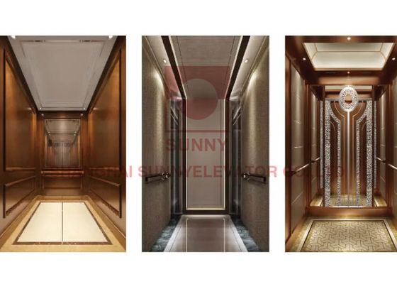 El hogar casero compacto interior del elevador de la observación de 450KG VVVF se aplicó