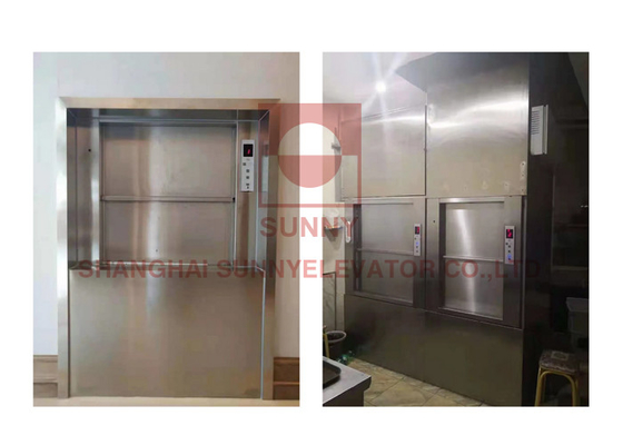 0.4m/S Elevador de Dumbwaiter de alimentos de cocina con tecnología de modulación de frecuencia VVVF