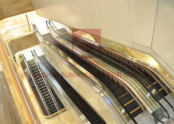 Escaleras mecánicas de transporte público de la serie SUNNY con asas de vidrio para un gran flujo de pasajeros