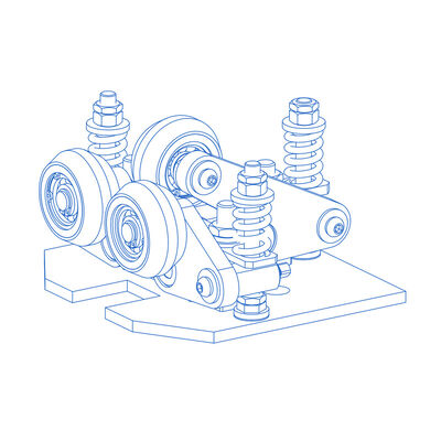 Zapatos guía de rodillo elástico de material PU, piezas de reparación de ascensores