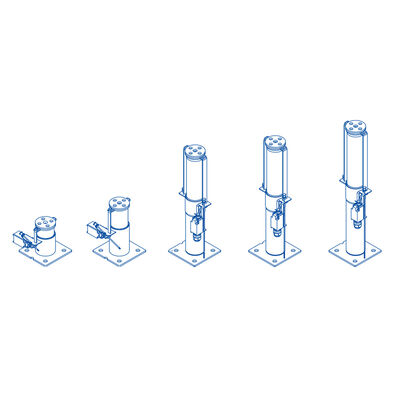Acceso a las piezas del ascensor Buffer de aceite de ascensor con velocidad nominal ≤ 1,75 m/s