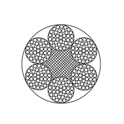 Elevator Round Steel Wire Rope 6x37, Fiber/Steel Core, Galvanized Surface, 1570-1870MPa For Hoisting proveedor