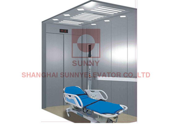 1600 kg Carga 1,75m/s Elevador de hospital de velocidad con diseño de cabina orientado a personas para uso médico proveedor