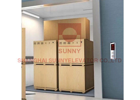 Elevador de carga con accionamiento VVVF con capacidad de carga de 1000 kg y diseño de puerta lateral