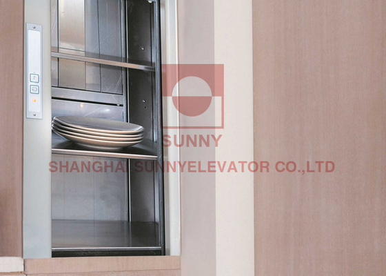 250 kg Carga 0,4 m/s Velocidad ascensor de cocina Dumbwaiter ascensor con puerta lateral