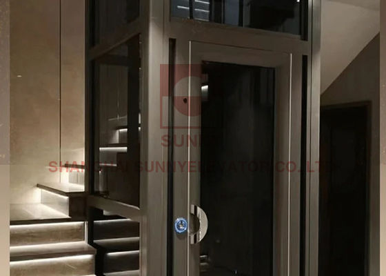 AC Drive 400KG carga ascensor residencial con puerta de apertura central para uso doméstico cómodo