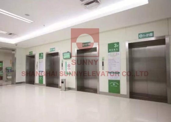 1600 kg Carga 1,75m/s Elevador de hospital de velocidad con diseño de cabina orientado a personas para uso médico