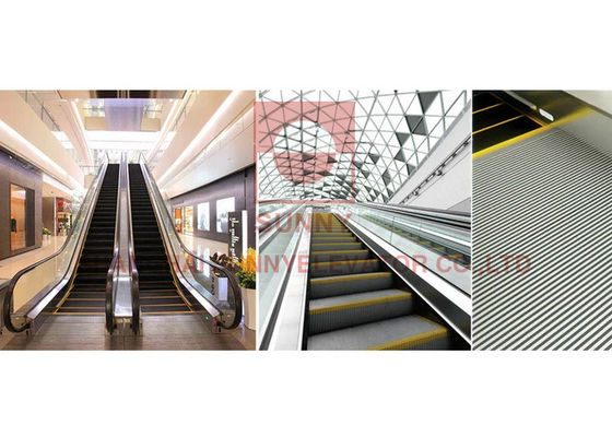 0.5m/S Velocidad VVVF Control Escalera mecánica comercial interior con ángulo de 30 grados para centros comerciales